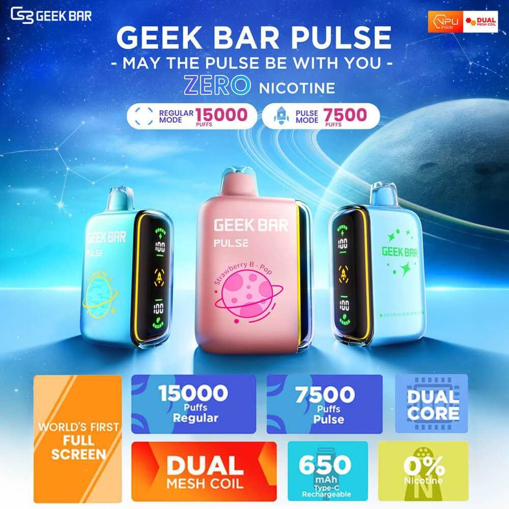 Geek-BAr-15000口-小火箭.webp Geek Bar Pulse 小火箭15000口拋棄式電子煙 | 16mL大容量 雙網狀線圈 智慧雙模式 | 台灣現貨:圖片 1