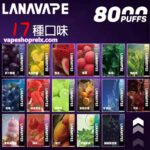 LANA Zolt 8000口 拋棄式電子煙 (LANAVAPE) Mesh網狀霧化芯 Type-C快充（20款精選熱門口味現貨 / 15ml大容量 ）：圖片 2